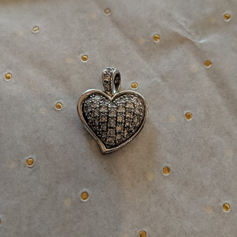 Silver CZ925 Heart Pendant